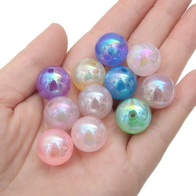 Set 10 Hạt Nhựa acrylic 16mm Hỗn Hợp Làm Trang Sức Thủ Công