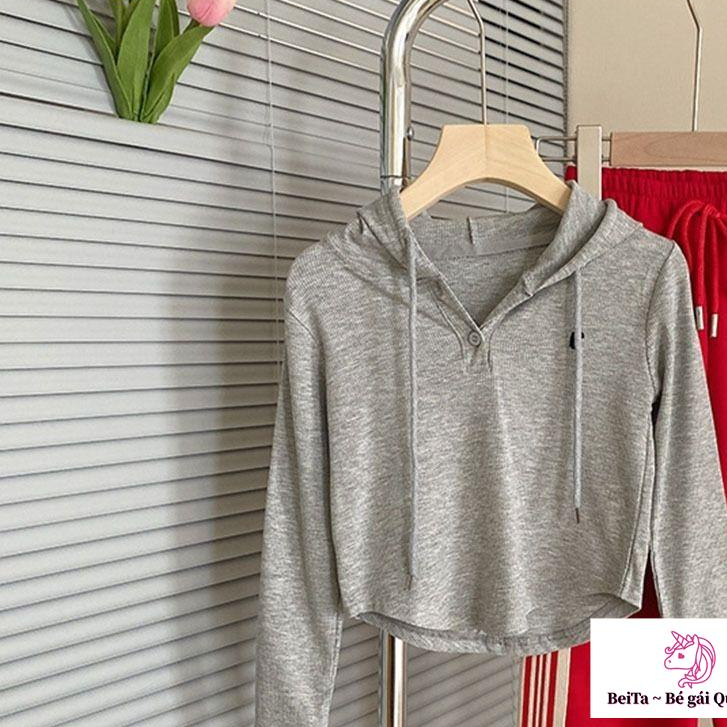 Áo Hoodie Tay Dài Màu Trơn Phong Cách Hàn Quốc Thời Trang Mùa Thu Mới Cho Bé Gái