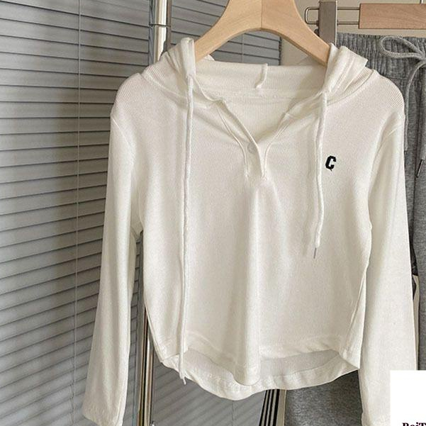 Áo Hoodie Tay Dài Màu Trơn Phong Cách Hàn Quốc Thời Trang Mùa Thu Mới Cho Bé Gái