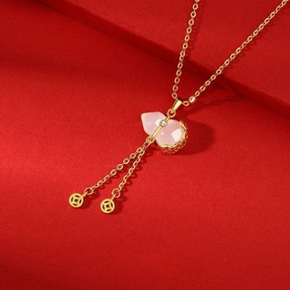 Dây Chuyền Mạ Vàng 18k Mặt Hình Hồ Lô Độc Đáo