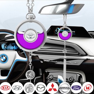 Dây Treo Trang Trí Gương Chiếu Hậu Khuếch Tán Nước Hoa Xe Hơi Bằng Kim Loại Phối Ren Xinh Xắn