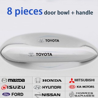 Bộ 8 Miếng Dán tpu Trong Suốt Chống Trầy Cho Tay Nắm Cửa Xe Hơi