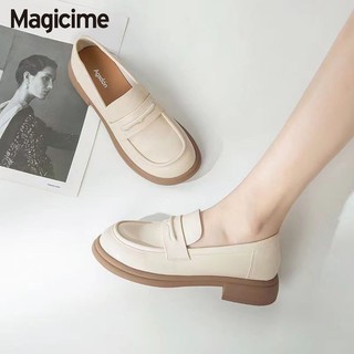 Magicime Giày Da Đế Mềm Phẳng Cỡ Nhỏ Thoải Mái Không Mệt Mỏi Cho Nữ