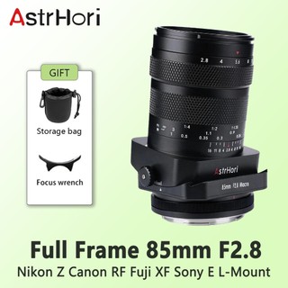 Astrhori 85mm f2.8 full frame macro tilt-shift manual focus prime lens cho nikon z canon rf fuji xf sony e l-mount camera