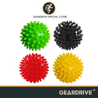 Geardrive Thể Dục PVC Tay Massage Bóng Đế Nhím Cảm Giác Huấn Luyện Tay Cầm Di Động Vật Lý Trị Liệu 6.5
