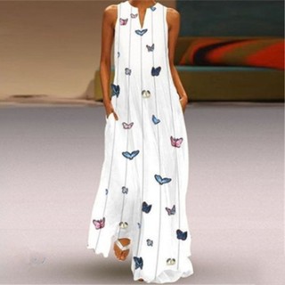 Đầm Dài Cổ V Tay Dài Chất Liệu Cotton Thời Trang Dự Tiệc Cưới Cho Nữ