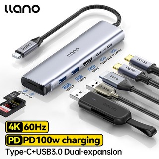 Hub chia cổng usb c 7 trong 1 4k / 60hz hdmi 2.0 100w pd usb-a 5gbps & usb-c 480mbps đầu đọc thẻ sd / tf cho laptop