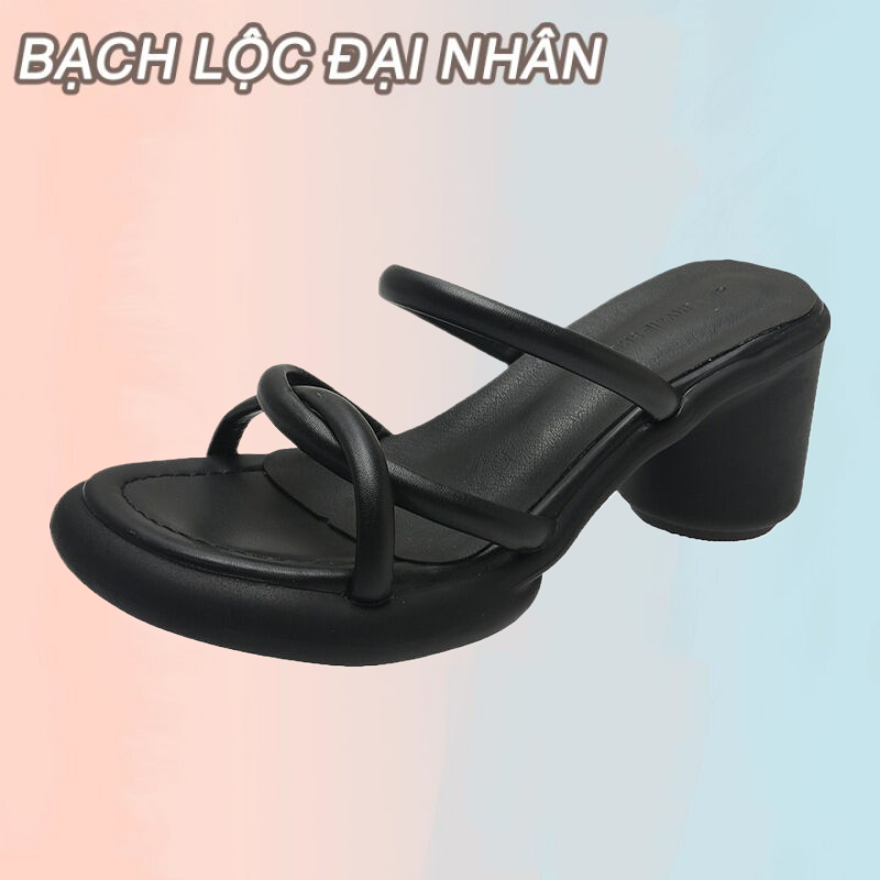 BẠCH LỘC ĐẠI NHÂN✨️️Xăng đan Cao Gót Mũi Vuông Phong Cách Thần Tiên Mùa Hè Trực Tuyến