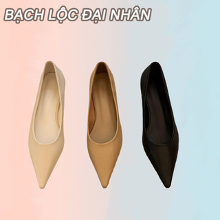 BẠCH LỘC ĐẠI NHÂN✨ Giày Búp Bê Mũi Nhọn Thời Trang Dành Cho Nữ