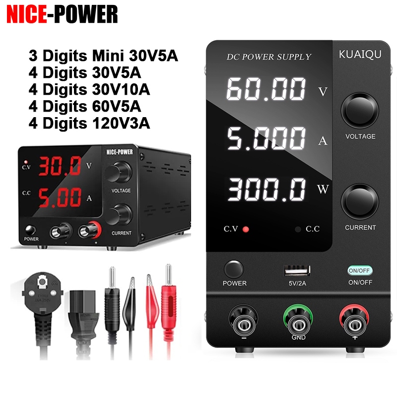 NICE-POWER Máy Cấp Nguồn Nguồn dc Điều Chỉnh  Nguồn Cấp Điện USB dc 30v 10a Mini 30v 5a 60v 5a 120v 