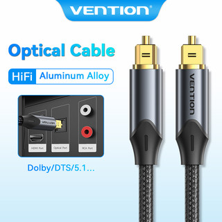 Cáp âm thanh sợi quang toslink Vention cổng s / pdif chất liệu pvc bện sợi cotton cho ps4 / xbox / tv / s