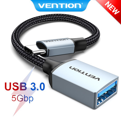 Cáp chuyển đổi Vention USB 3.0 5Gbps OTG đầu type C sang cổng