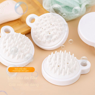 Bàn chải gội đầu  bằng silicon mềm bảo vệ tóc thư giãn da đầu giảm rụng kích thích mọc tóc