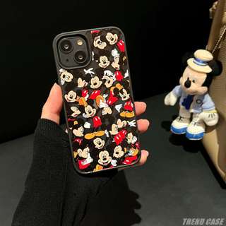 Ốp Điện Thoại Dẻo Họa Tiết Hoạt Hình Mickey Kèm Giá Đỡ Từ Tính Chống Sốc Cho iPhone 15 14 13 12 11 Pro Max 13pro