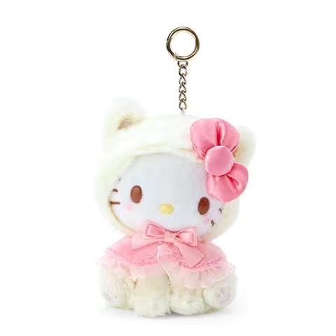 SANRIO  Móc Khóa Hình hello kitty Nhồi Bông Nhỏ Nhắn Đáng Yêu Trang Trí Túi Xách / Balo Đi Học