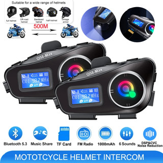 Mũ bảo hiểm xe máy intercom 2 riders kết nối bluetooth không dây có màn hình hiển thị / phát nhạc fm cho xe máy / xe máy 2 riders