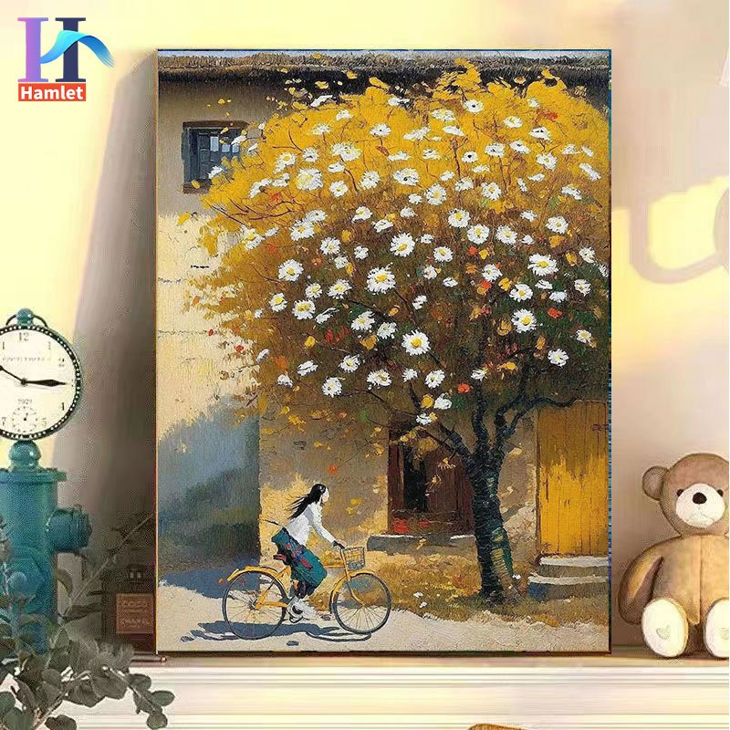 Hamlet【30*40cm】phong cảnh mùa thu/hoa hồng/Tranh sơn dầu số hóa /Tranh Số Hoá / tranh tô màu theo số