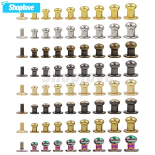 Bộ 20 Đinh Tán Đầu Tròn Bằng Hợp Kim Dùng Trang Trí Thắt Lưng Da / Đồng Hồ DIY