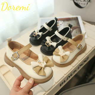Doremi giày búp bê da đính đá hình vương miện xinh xắn cho bé gái