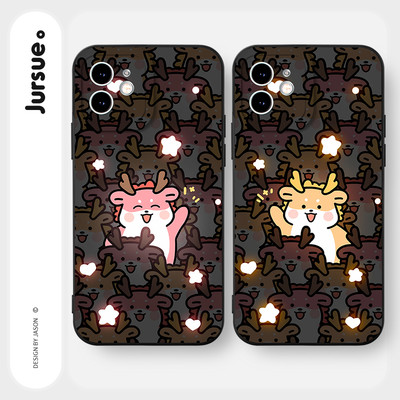 Ốp lưng JURSUE mềm cặp đôi dễ thương đẹp Cho iPhone 17 16 15 14 13 12 11 Pro Max SE 2020 X XR XS ip 8 7 Plus Y4610Q