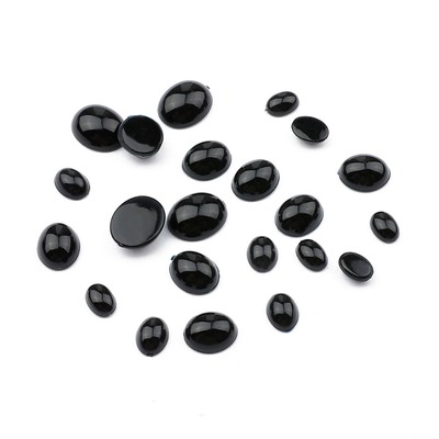 Set 20-100 Con Mắt Nhựa Tròn Màu Đen Cho Búp Bê