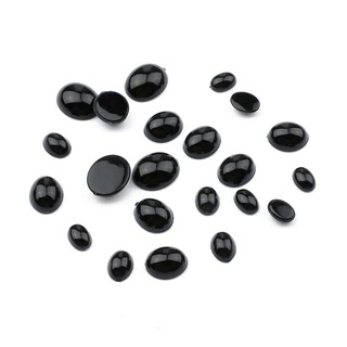 Set 20-100 con mắt nhựa tròn màu đen cho búp bê
