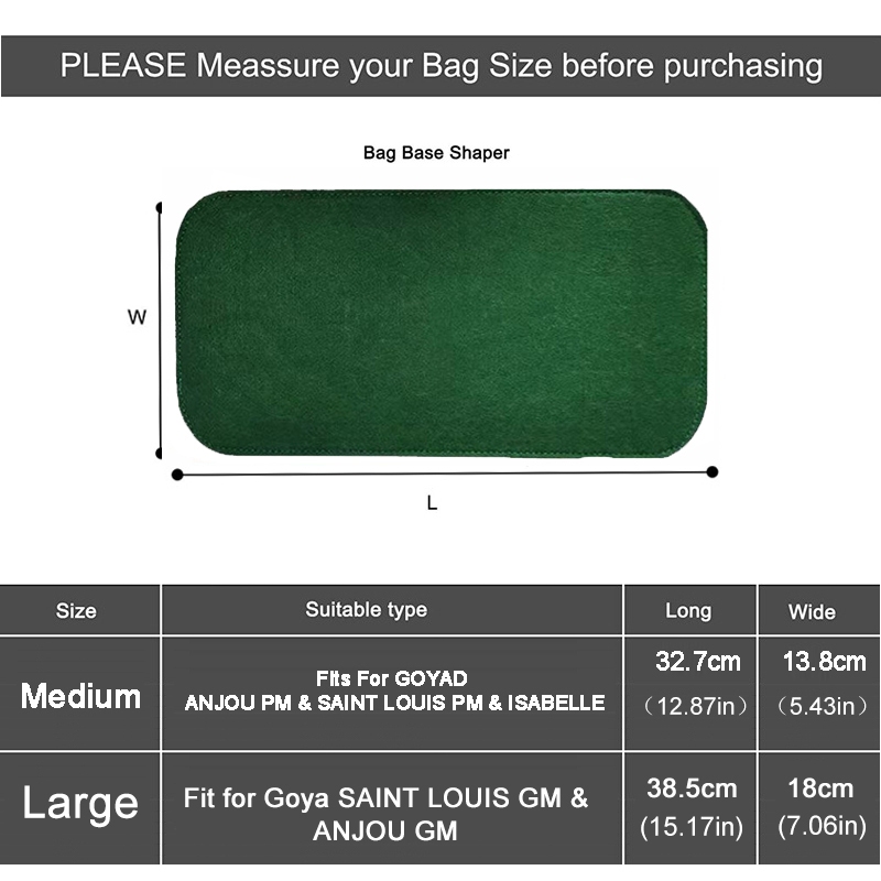 Đệm lót EVERTONER vải nỉ sang trọng định hình túi xách cho Goyard ANJOU PM & SAINT LOUIS PM & ISABELLE