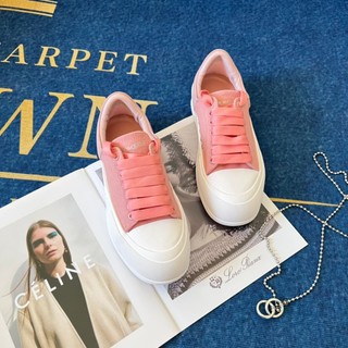 Alexander mcqueen 2024 top couple low-top thời trang phù hợp với giày / giày trắng