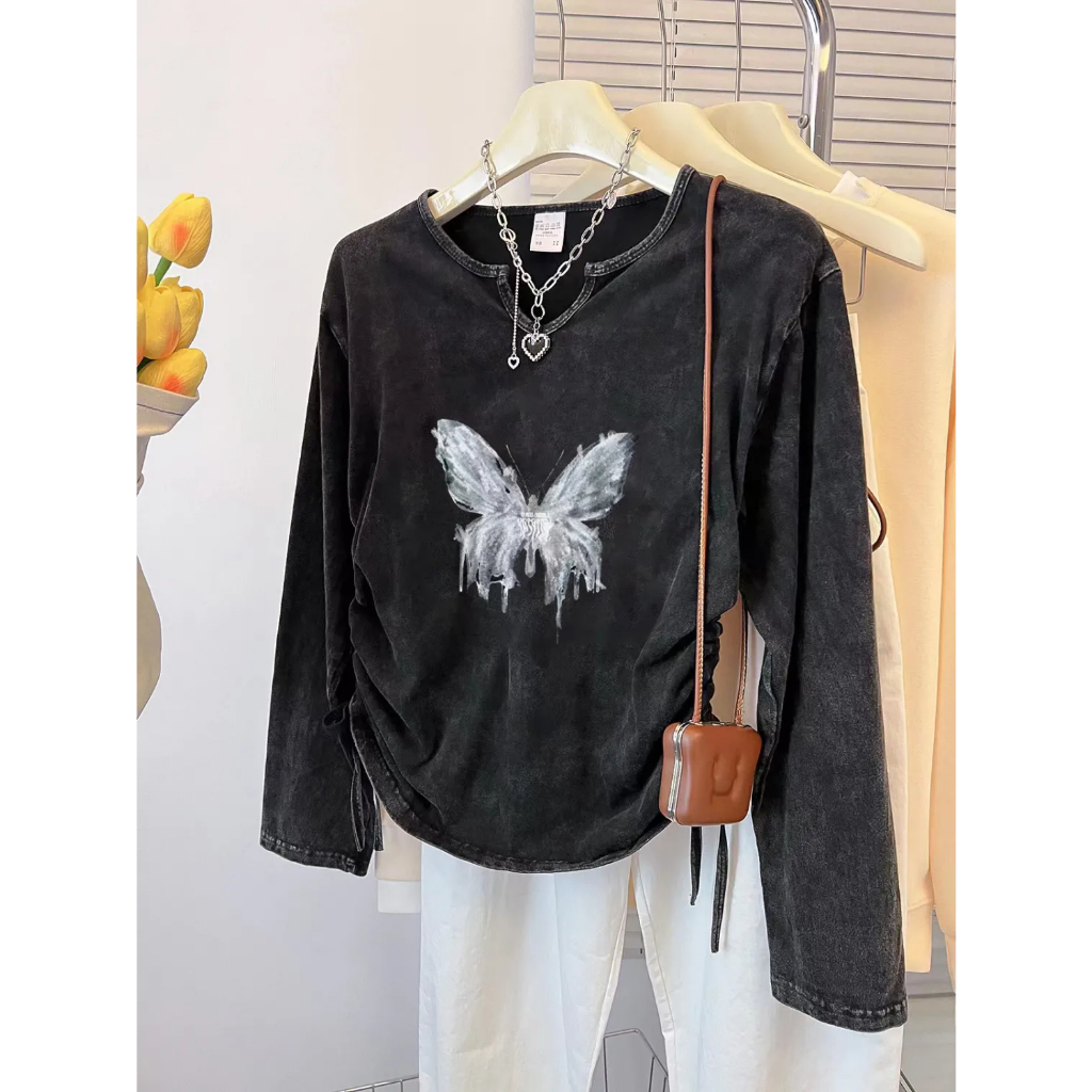 OUDAIXIU áo phông áo thun nữ Thời trang hàn quốc A29J1K5