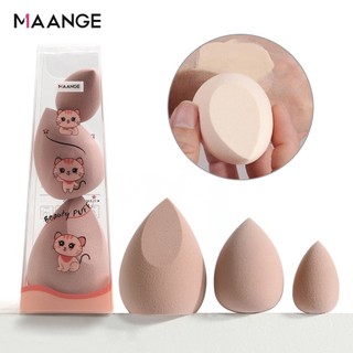 MAANGE Bộ 3 Bông mút tán nền dạng giọt nước/ mút tán kem nền/ mút trang điểm