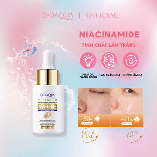 Vitamin C Serum Bioaqua Facial Tinh chất làm trắng da tối màu, Tinh chất làm trắng da nuôi dưỡng mạnh mẽ 30ml