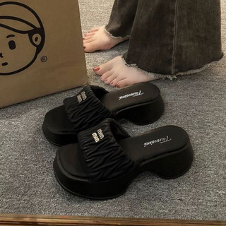 MUDIXIAO dép sandal nữ bánh mì dép đế cao nữ lê FYT2410I1D 3Z240116