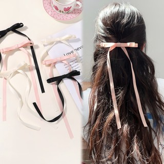 Kẹp tóc nơ ruy băng satin cho bé gái