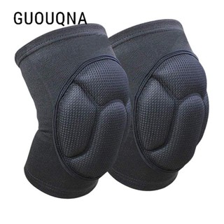 Guouqna 1 Cặp Miếng đệm đầu gối bảo vệ Bọt biển dày Bóng đá Bóng chuyền Thể thao cực kỳ
