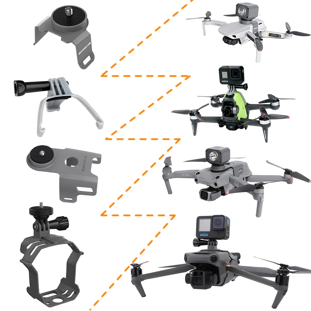 Đa Năng Drone Camera Adapter Gắn Kẹp Giá Đỡ Cho DJI Mini 2 / AIR 2S Đèn Led Dji Fpv Drone Gopro Moun