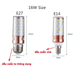 Bóng Đèn Led E14 E27 12w 16w 18w 3 Màu Thay Đổi AC 220v