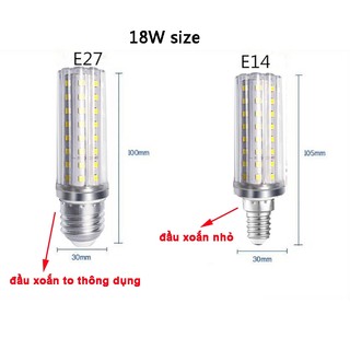 Bóng Đèn Led E14 E27 12w 16w 18w 3 Màu Thay Đổi AC 220v