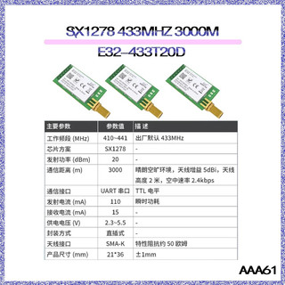 Mô-đun khuếch đại tần số vô tuyến không dây 433m sx1276 / sx1278 / sx1262 3000m