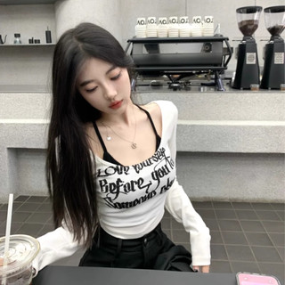TIANLEYU áo phông áo thun nữ croptop baby tee Stylish Hàn Phong xu hướng Dễ thương WTX2410N2X 4Z240124