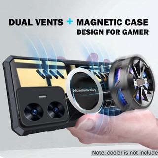 Ốp Lưng Cho OPPO Realme C55 Tản Nhiệt Graphene Từ Tính Vỏ Điện Thoại Mỏng Không Dây Cho Realme C67 C55 C51 C53 C35 C33 Gamer Loại Bỏ Quạt Làm Mát