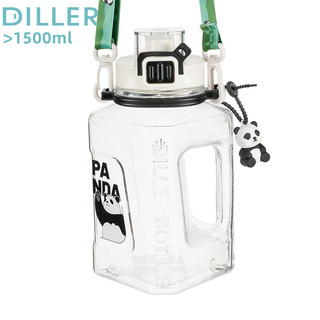 Bình Nước Lớn Diller Có Ống Hút Silicon Và Tay Cầm Vòi Hộp Đựng Nước Gấu Trúc Gallon Bình Cho Tập Gym Và Thể Thao 1500 D2443