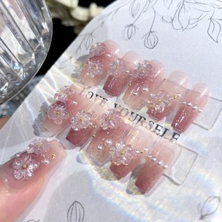 Set 24 móng tay giả hin nail Thời Trang Cho Nữ nail box