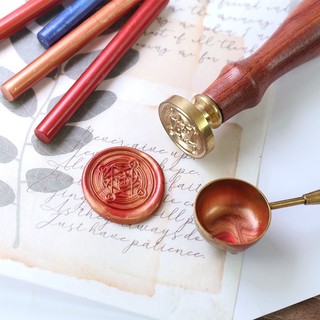 Màu Sáp Nhỏ Dính Tròn Lửa Sơn Sáp Các Hạt Dập Nổi Sơn Mài Lửa Cói Sổ Tay Niêm Phong Sáp