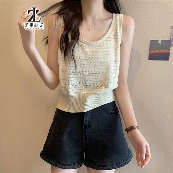 ZHELIHANGFEI Áo Dệt Kim Không Tay Phong Cách Thời Trang Mùa Hè Hàng Mới Dành Cho Nữ | BigBuy360 - bigbuy360.vn
