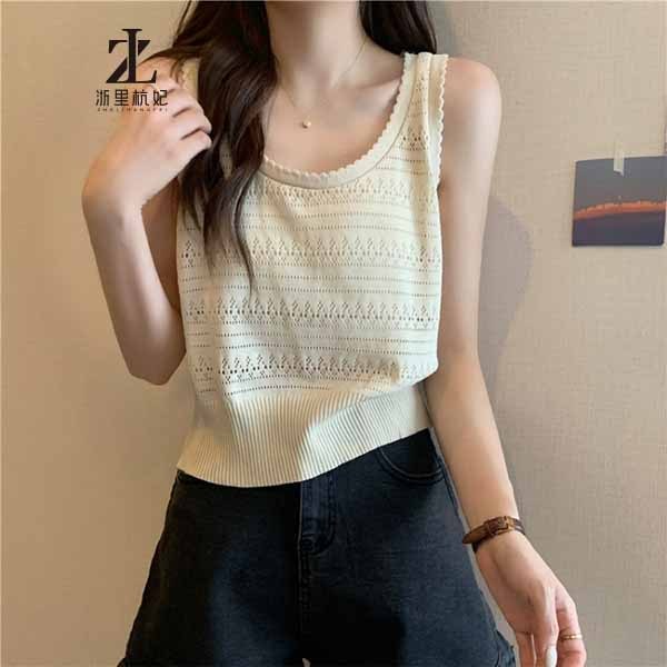 ZHELIHANGFEI Áo Dệt Kim Không Tay Phong Cách Thời Trang Mùa Hè Hàng Mới Dành Cho Nữ | BigBuy360 - bigbuy360.vn