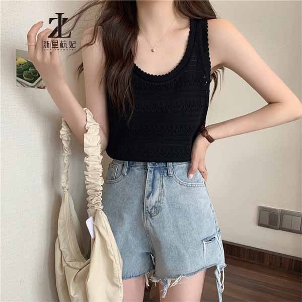ZHELIHANGFEI Áo Dệt Kim Không Tay Phong Cách Thời Trang Mùa Hè Hàng Mới Dành Cho Nữ | BigBuy360 - bigbuy360.vn