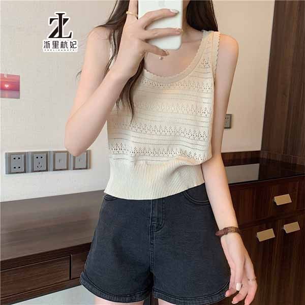 ZHELIHANGFEI Áo Dệt Kim Không Tay Phong Cách Thời Trang Mùa Hè Hàng Mới Dành Cho Nữ | BigBuy360 - bigbuy360.vn