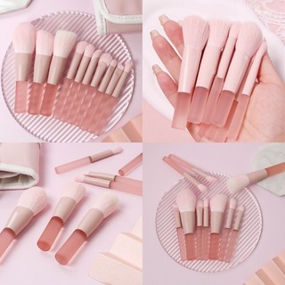 Bộ 10 Cọ Trang Điểm Mini Màu Hoa Anh Đào Cốc Lông Siêu Mềm