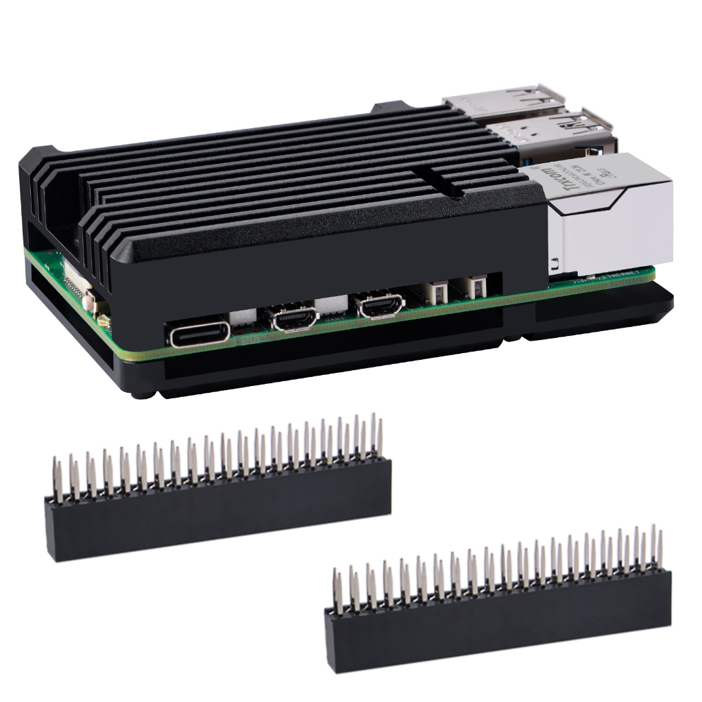 Ốp lưng tản nhiệt 52Pi Raspberry Pi 5, Vỏ giáp hợp kim nhôm Pi 5, Vỏ làm mát thụ động Pi 5 cho Raspb