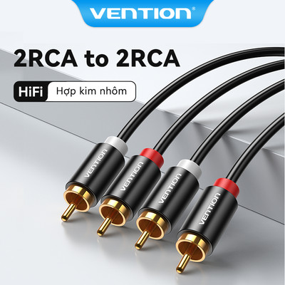 Dây cáp âm thanh Vention chuyển đổi giắc cắm 2RCA sang 2RCA dài 1m-3m
